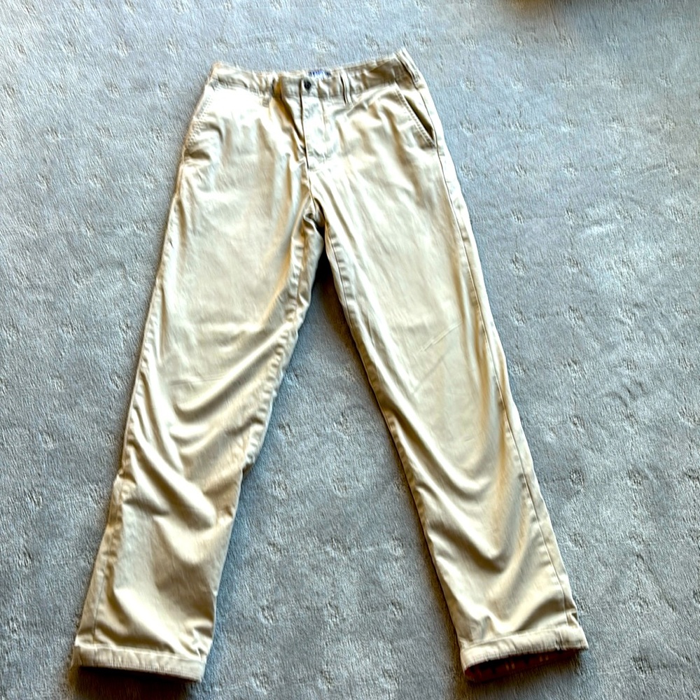 LL Bean flannel lined khaki pants size 30
